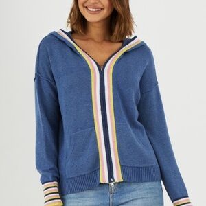 Cotton & Cashmere Zip Hoodie Cardigan by Zaket & Plover